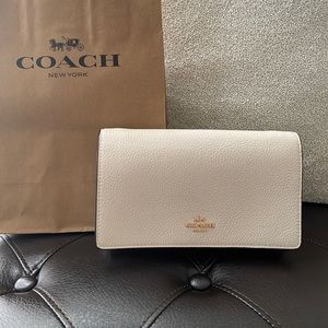 Like NEW COACH Hayden Foldover Crossbody Clutch Chalk